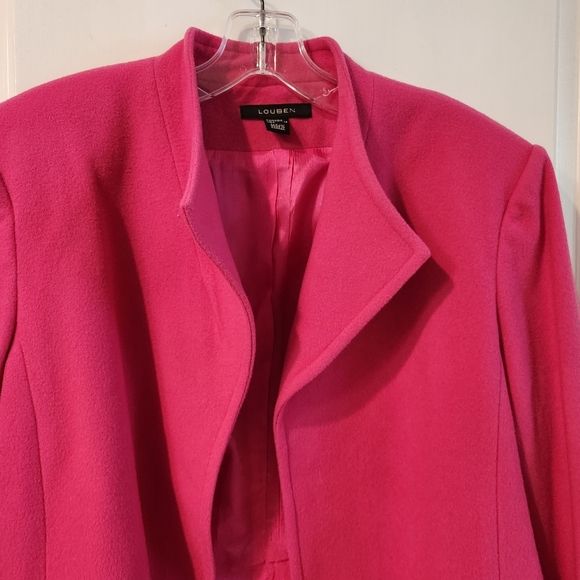 Louben Canada pink jacket blazer size 14, wool blend - Picture 6 of 7